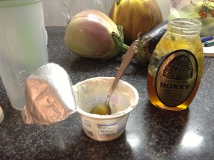 Treat time - add some honey to your the remaining starter yogurt and eat it!