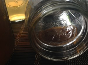 This is my scoby, it was hard to take a picture of but it is pretty big.